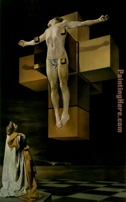 The Crucifixion painting - Salvador Dali The Crucifixion art painting